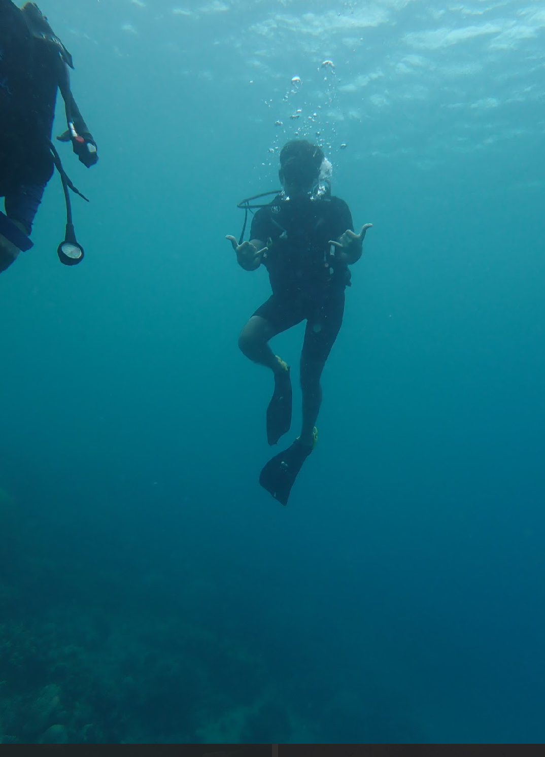 Ishaan freediving